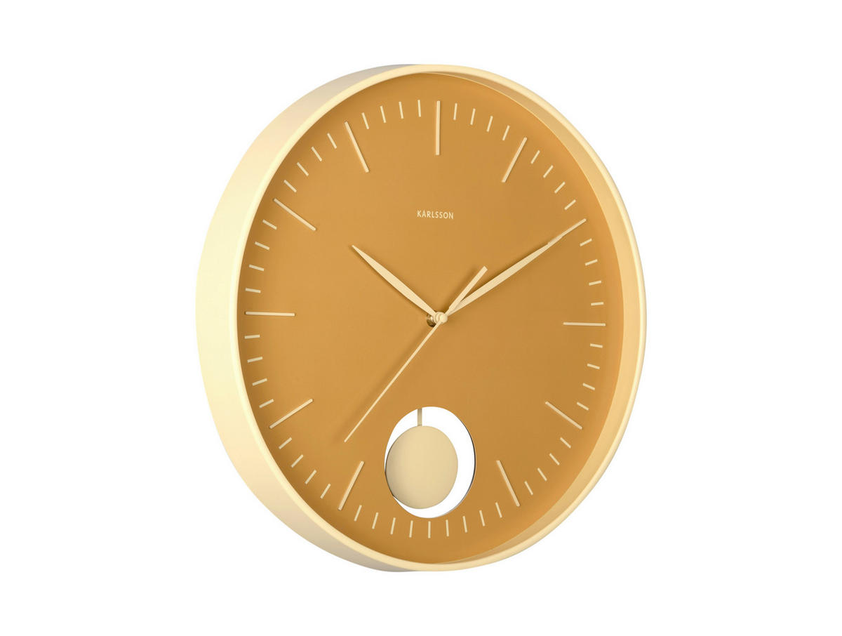 WANDUHR Grato Hellgelb  - Hellgelb, Basics, Kunststoff (41cm) - Karlsson