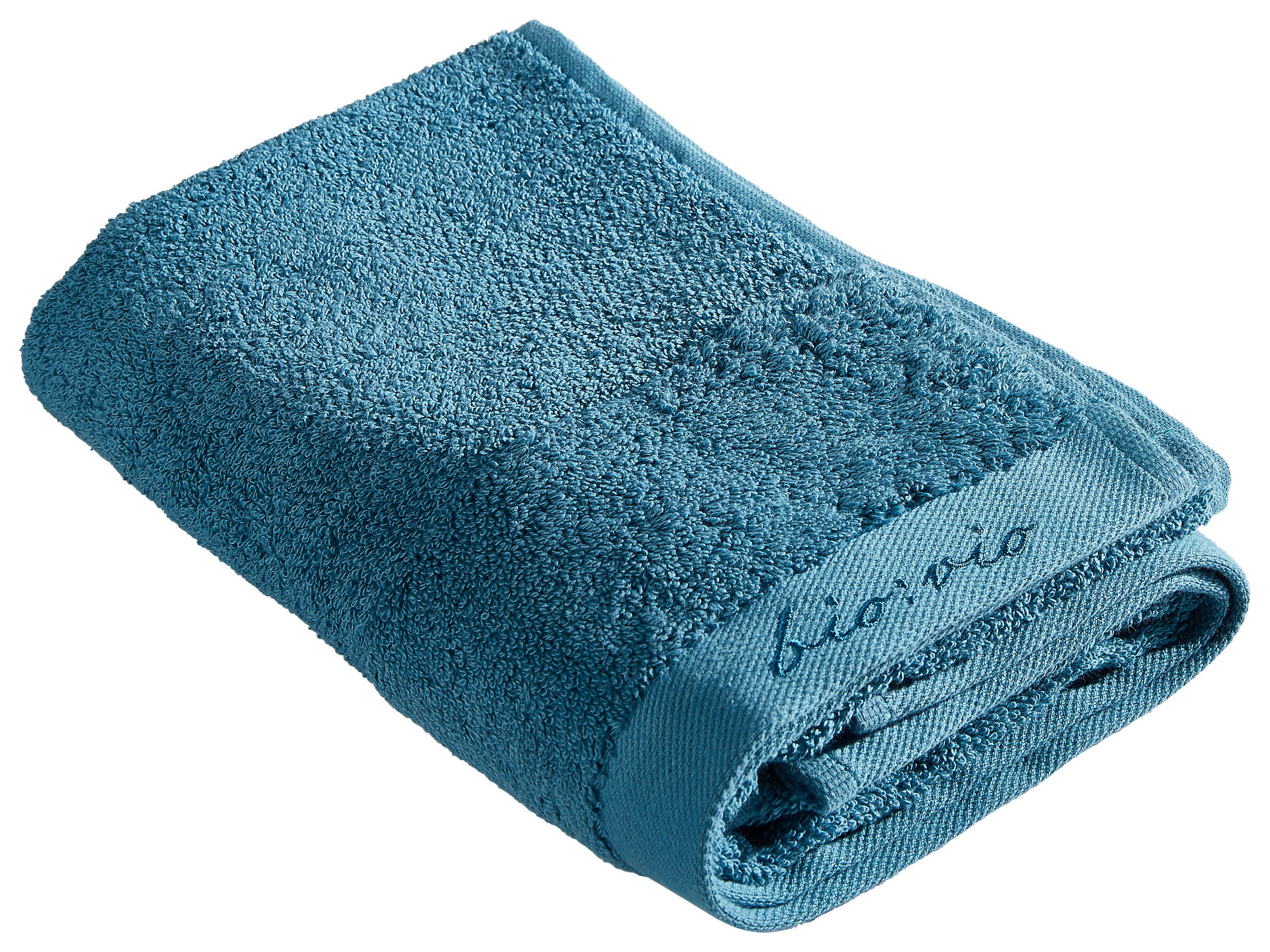 HANDTUCH BONITA Petrol  - Petrol, Natur, Textil (50/100cm) - Bio:Vio
