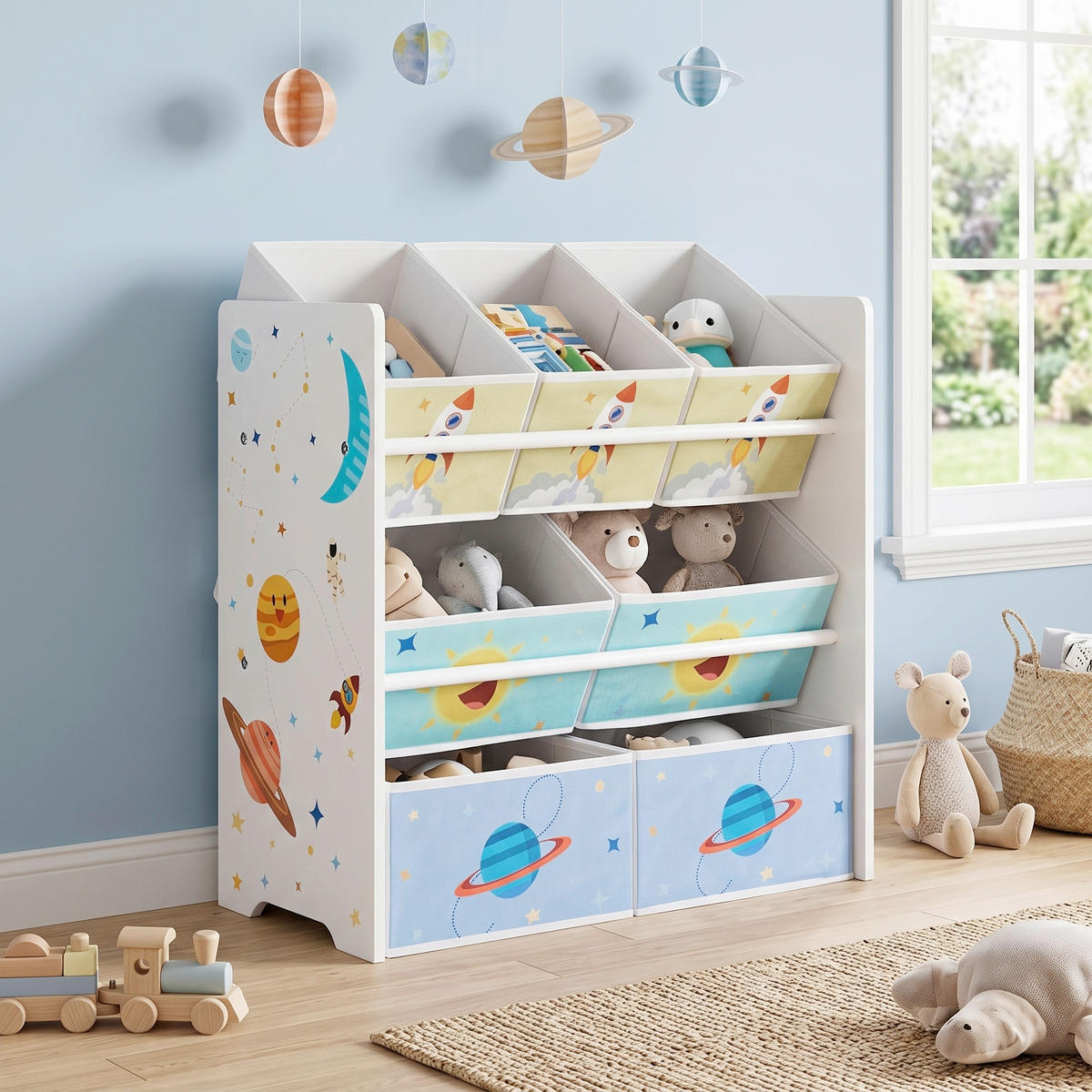 KINDERREGAL Weiß  - Weiß, Basics, Holzwerkstoff/Textil (62,5/60/29,5cm)