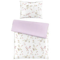 POSTELJNINA DIAMOND 140/200 cm interlock džersi bela, barve bezga, pastelno zelena, sivovijolična  - bela/pastelno zelena, Konvencionalno, tekstil (140/200cm) - Fleuresse