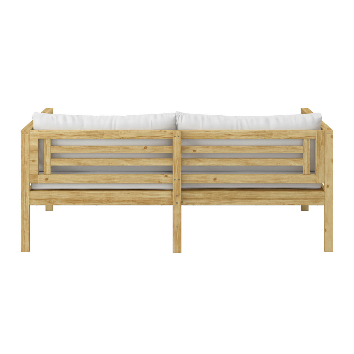 BANCĂ DE GRĂDINĂ - alb/culoare lemn acacia, Modern, lemn/textil (180/70/74cm) - James Wood