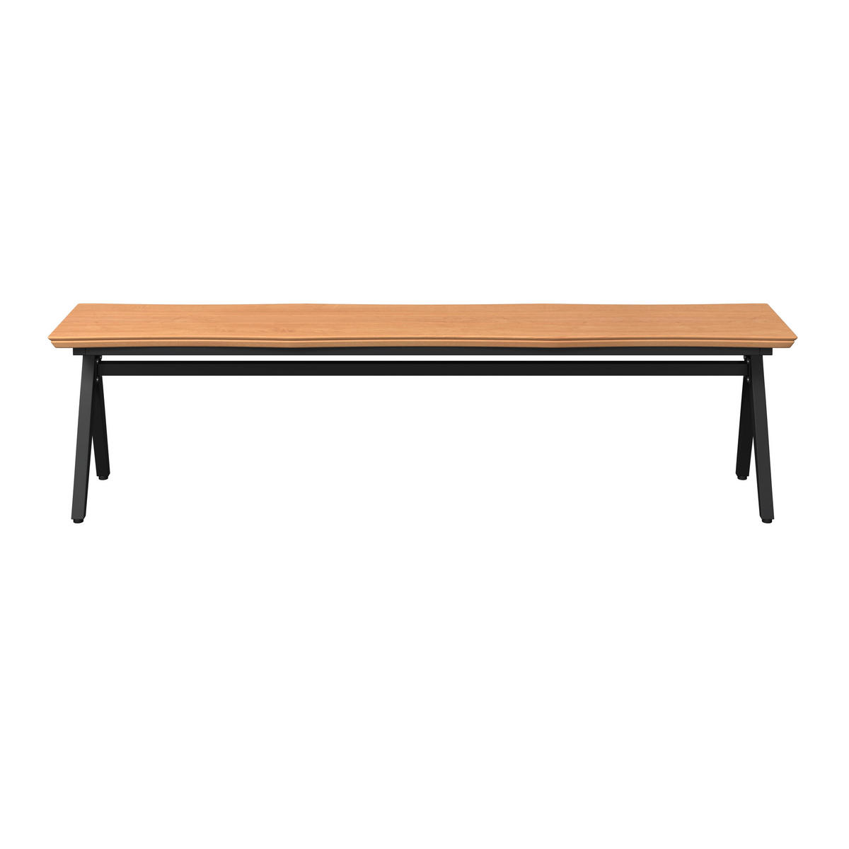 GARTENBANK 180/45/38 cm Teakholz  Stahl  - Schwarz/Teakfarben, MODERN, Holz/Metall (180/45/38cm) - Ambia Garden