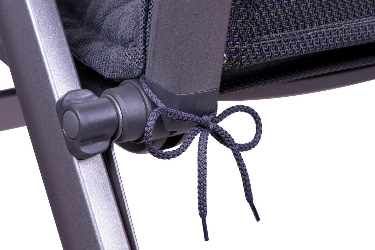 SESSELAUFLAGENSET in Anthrazit Uni  - Anthrazit, Basics, Textil (50/7/108cm)