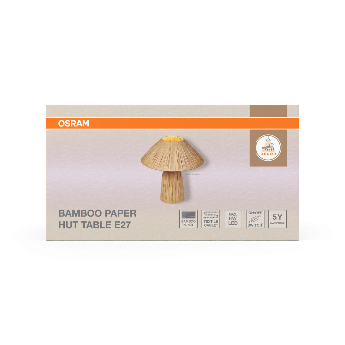 TISCHLEUCHTE 40/40.5 cm   - Braun, Basics, Naturmaterialien/Metall (40/40.5cm) - Osram