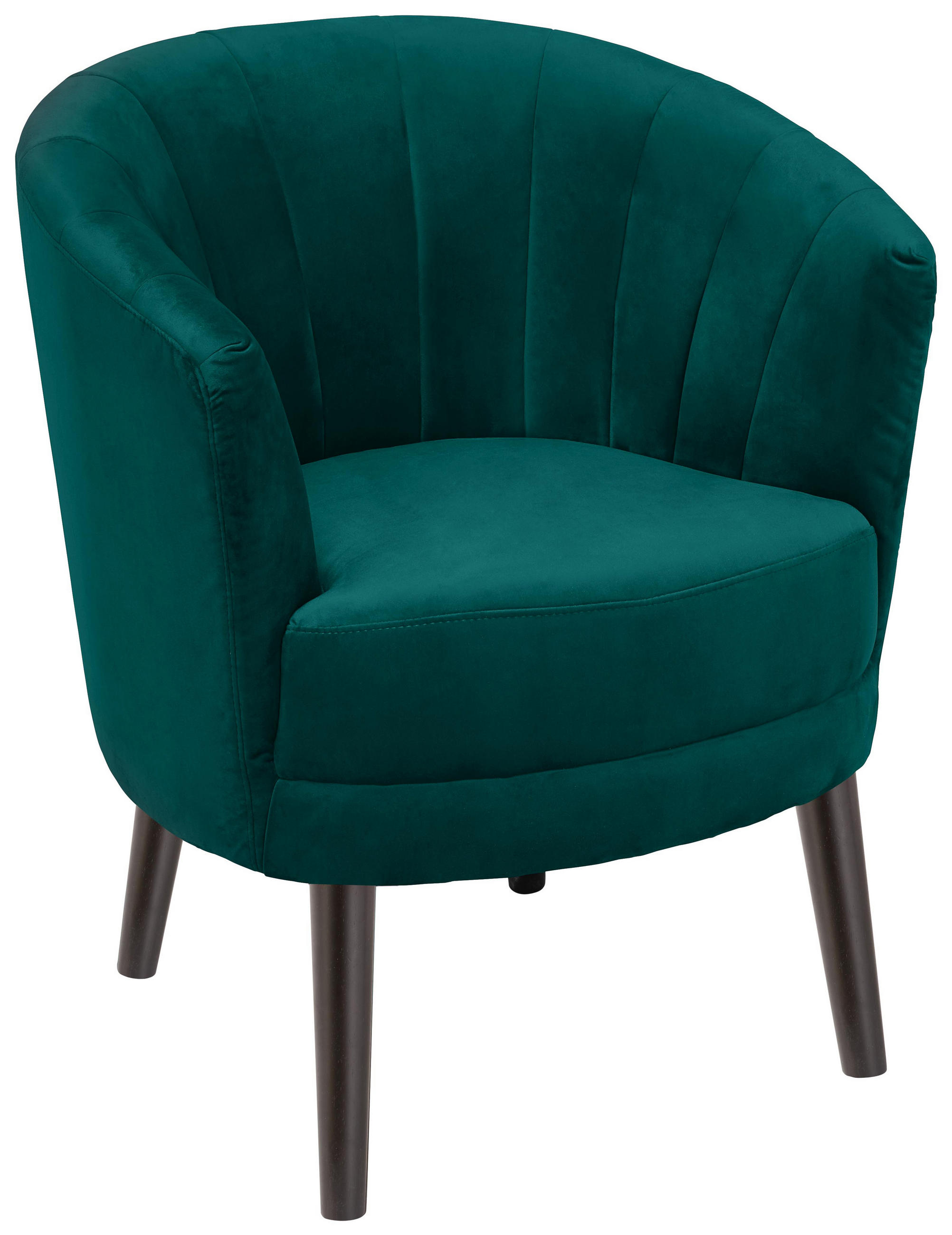 Sessel in Holz, Textil Grün