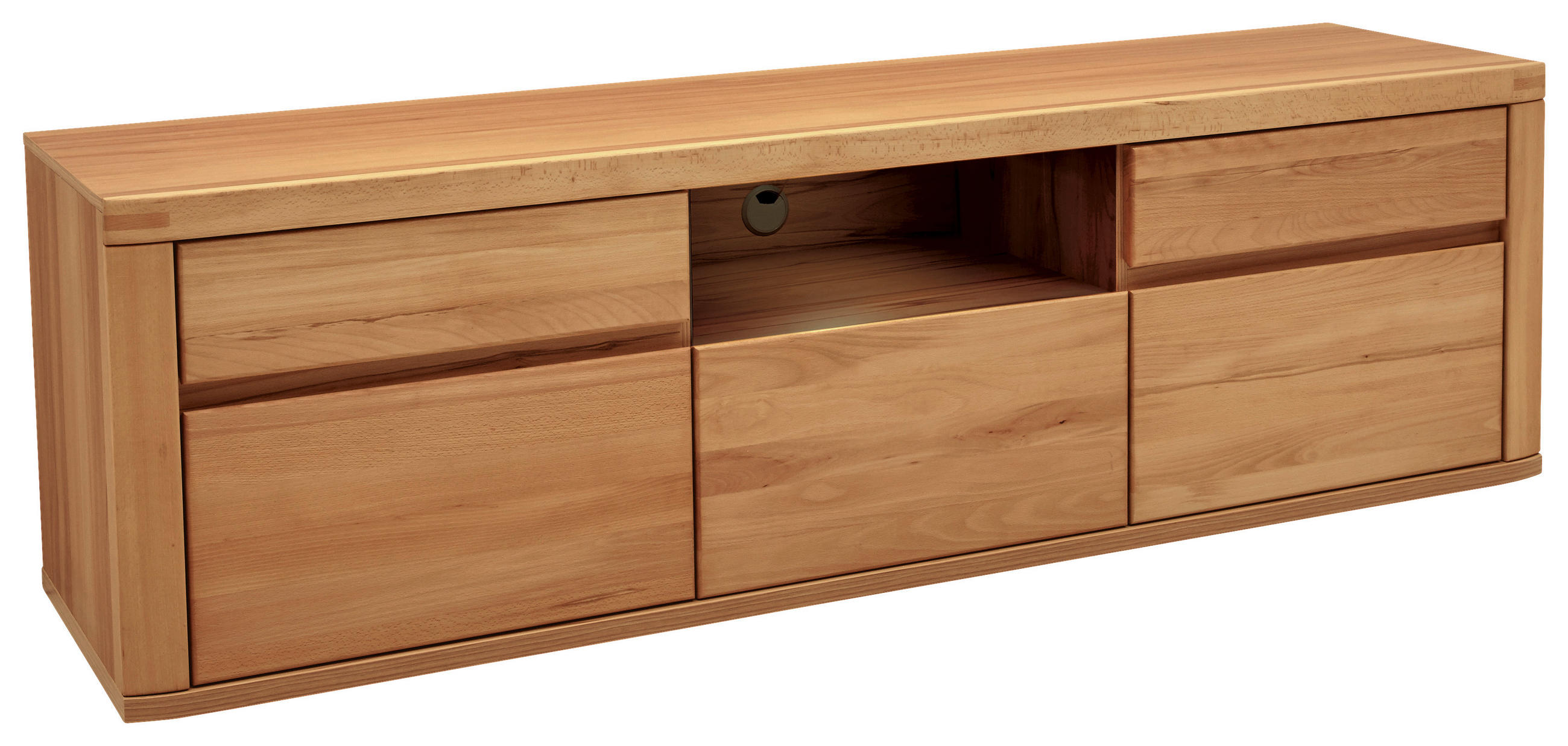 LOWBOARD  194/58/50 cm 2 Schublade(n) Beimöbel erhältlich, stehend  - Kernbuche/Grau, KONVENTIONELL, Holz/Holzwerkstoff (194/58/50cm) - Voleo