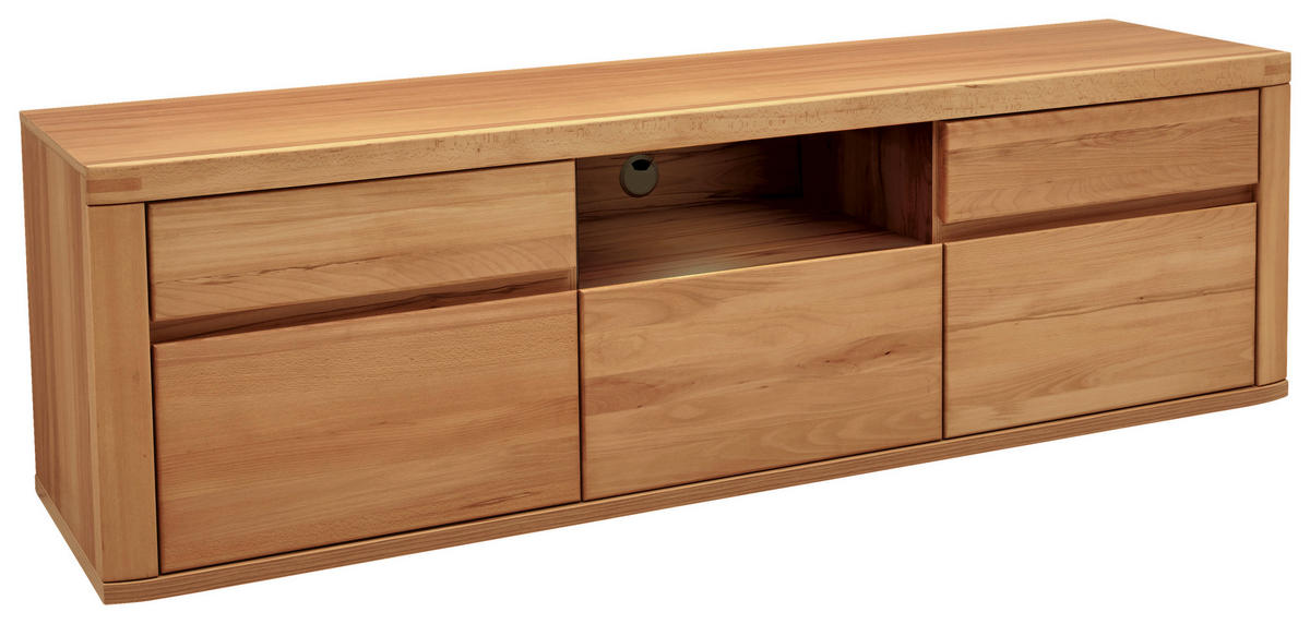 LOWBOARD  194/58/50 cm 2 Schublade(n) Beimöbel erhältlich, stehend  - Kernbuche/Grau, KONVENTIONELL, Holz/Holzwerkstoff (194/58/50cm) - Voleo