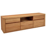 LOWBOARD  194/58/50 cm 2 Schublade(n) Beimöbel erhältlich, stehend  - Kernbuche/Grau, KONVENTIONELL, Holz/Holzwerkstoff (194/58/50cm) - Voleo