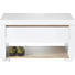 GARDEROBENBANK Eiche Sonoma Eiche, Weiß - Weiß/Sonoma Eiche, Design, Holzwerkstoff (83/47/42cm) - Xora