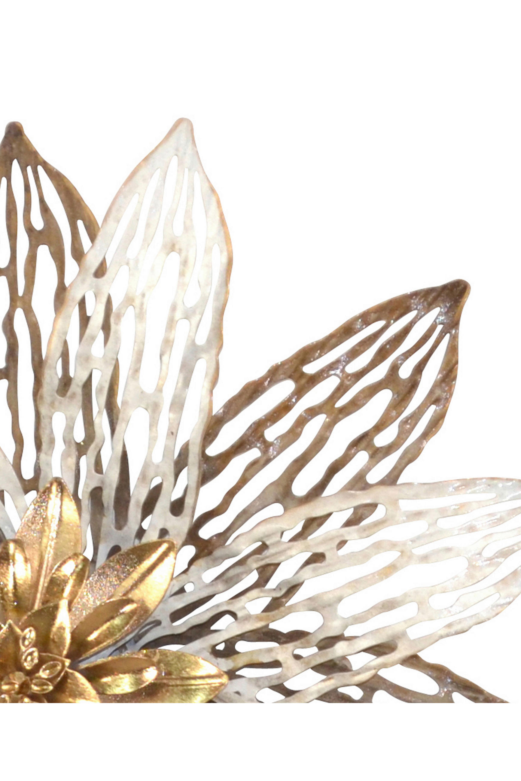 WANDDEKO Metall  - Goldfarben/Creme, Design, Metall (6/35/35cm) - MID.YOU