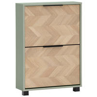 SCHUHKIPPER  in 59,8/85,7/19,55 cm  - Eichefarben/Schwarz, Design, Holzwerkstoff/Kunststoff (59,8/85,7/19,55cm) - MID.YOU