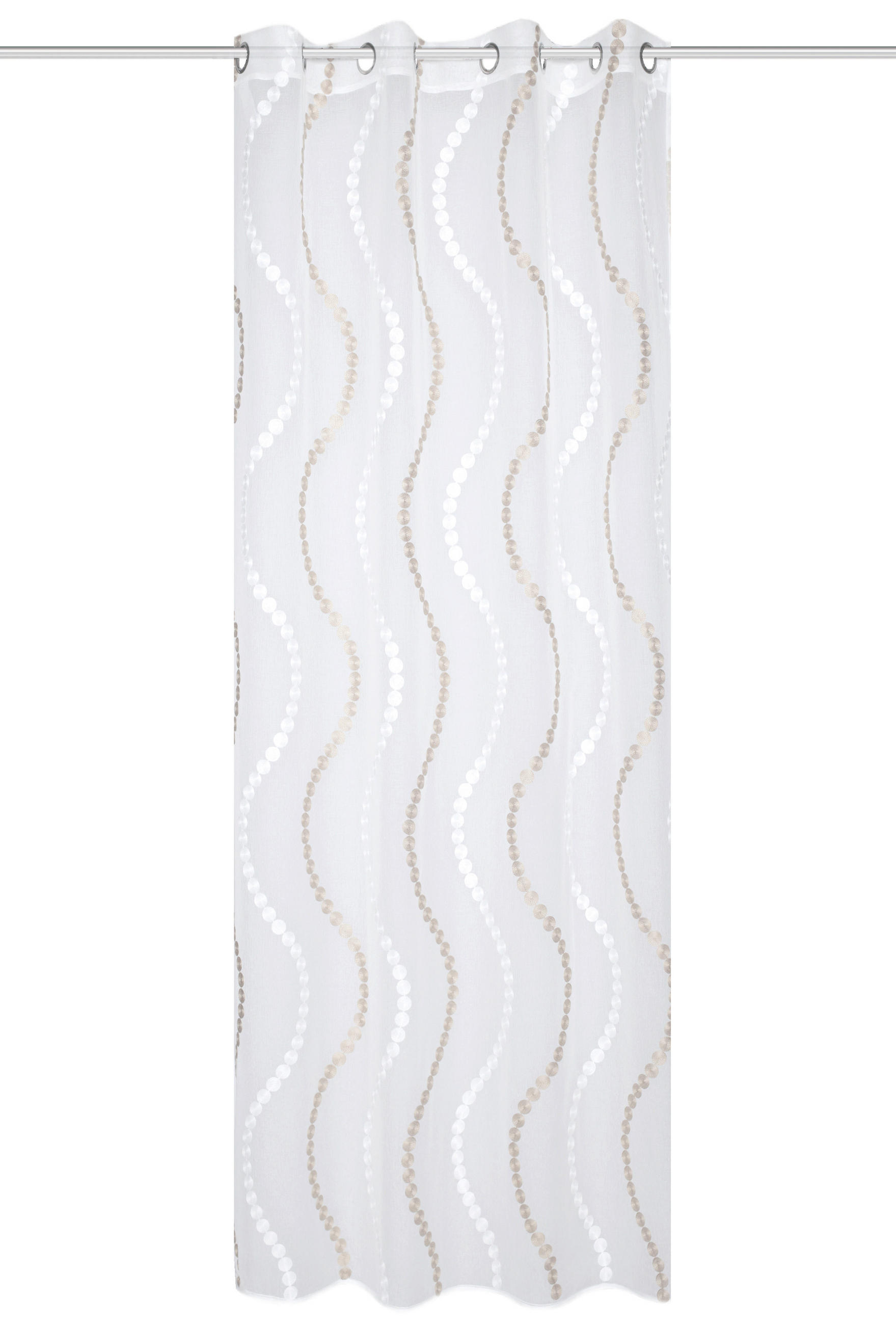 ÖSENVORHANG halbtransparent  - Beige, Basics, Textil (140/245cm) - Schmidt Spiele
