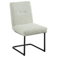 SCHWINGSTUHL  in Eisen Webstoff  - Pastellgrün/Schwarz, Design, Textil/Metall (51,5/92,5/65cm) - SetOne by Musterring