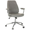 DREHSTUHL Grau  - Schwarz/Grau, Basics, Leder/Kunststoff (68/96-103/68cm) - MID.YOU