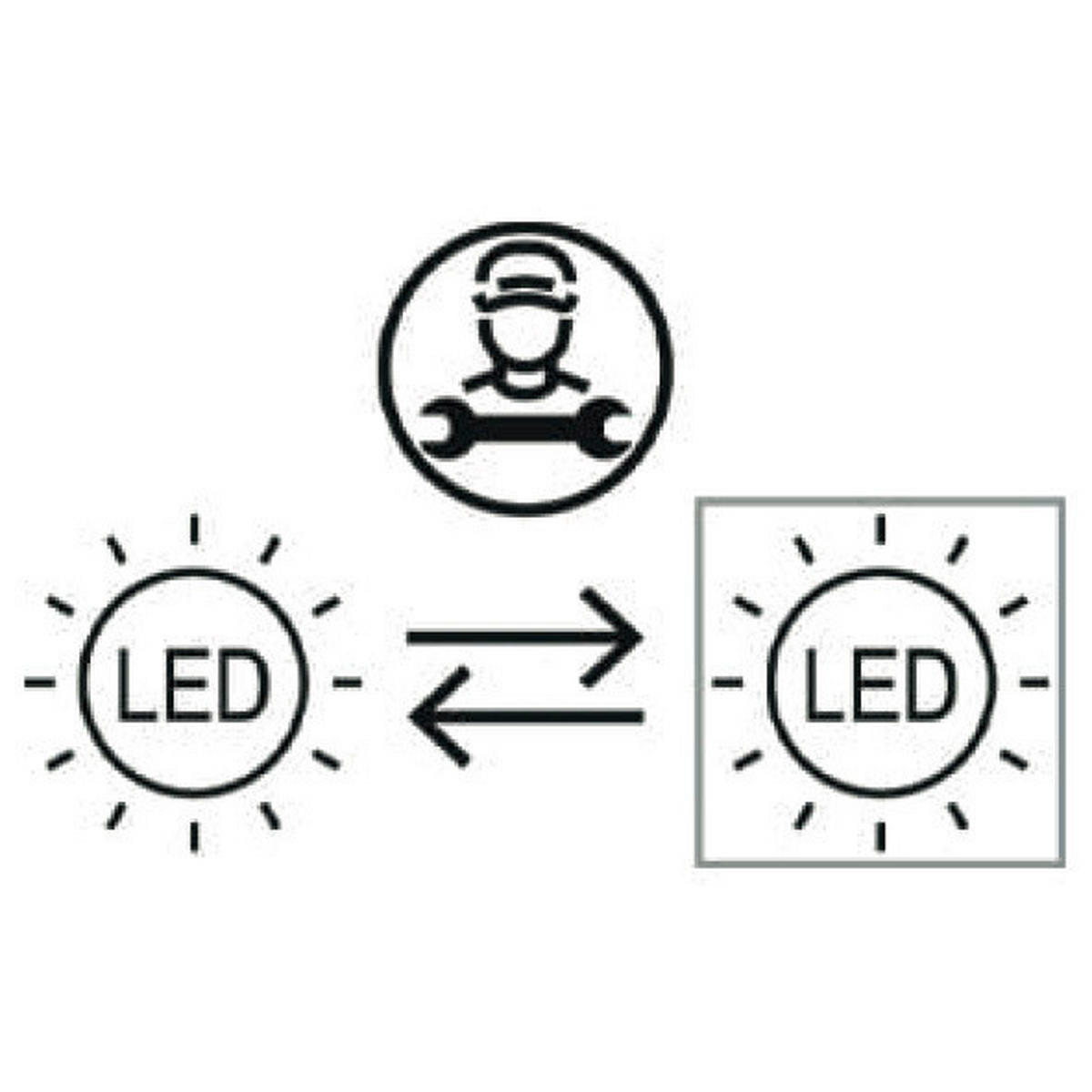 LED-DECKENLEUCHTE 55/55/10 cm   - Klar/Chromfarben, Basics, Glas/Metall (55/55/10cm)