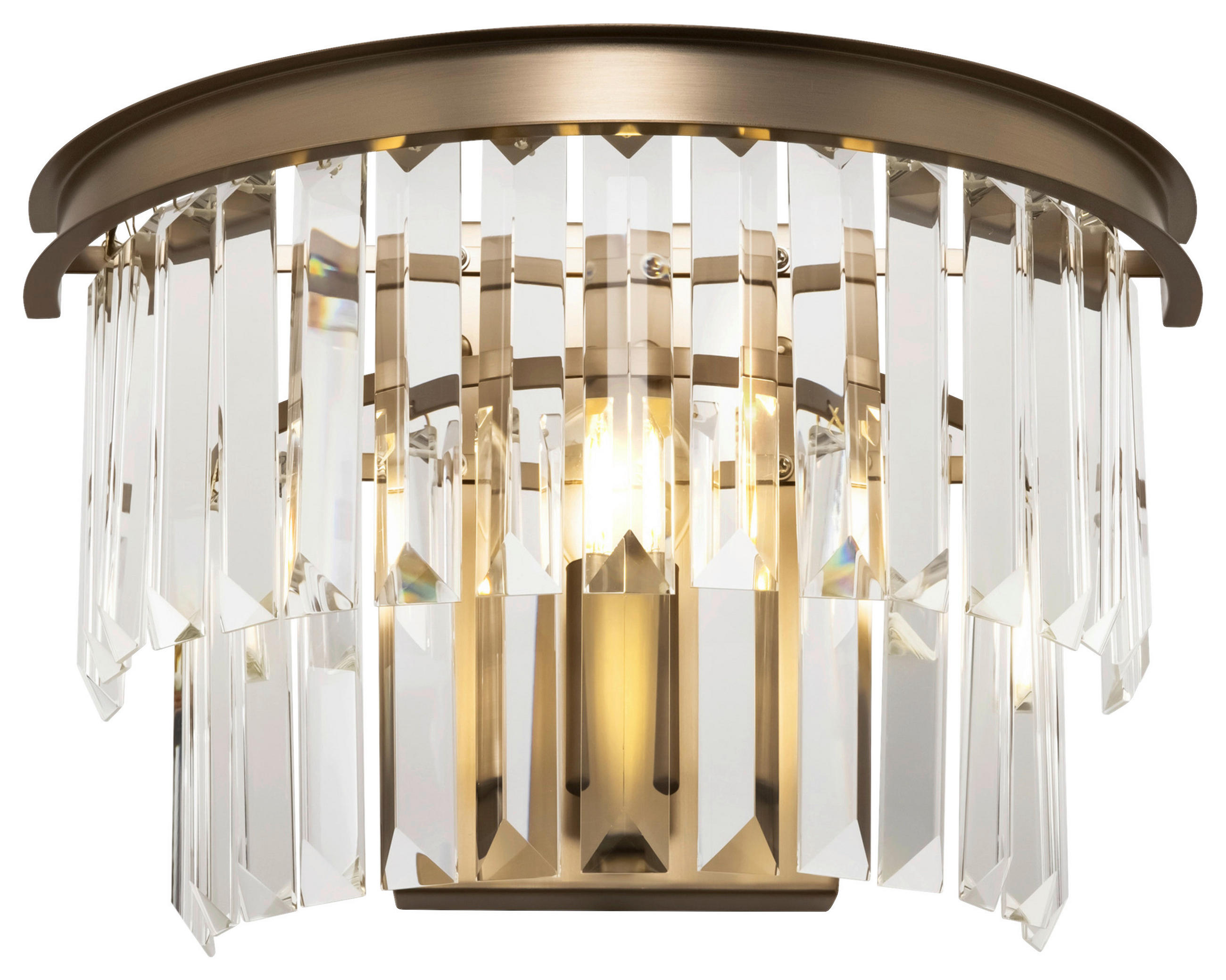 VÄGGLAMPA 16,5/24,5/33 cm   - mässingsfärgad, Basics, metall/glas (16,5/24,5/33cm) - MAYTONI