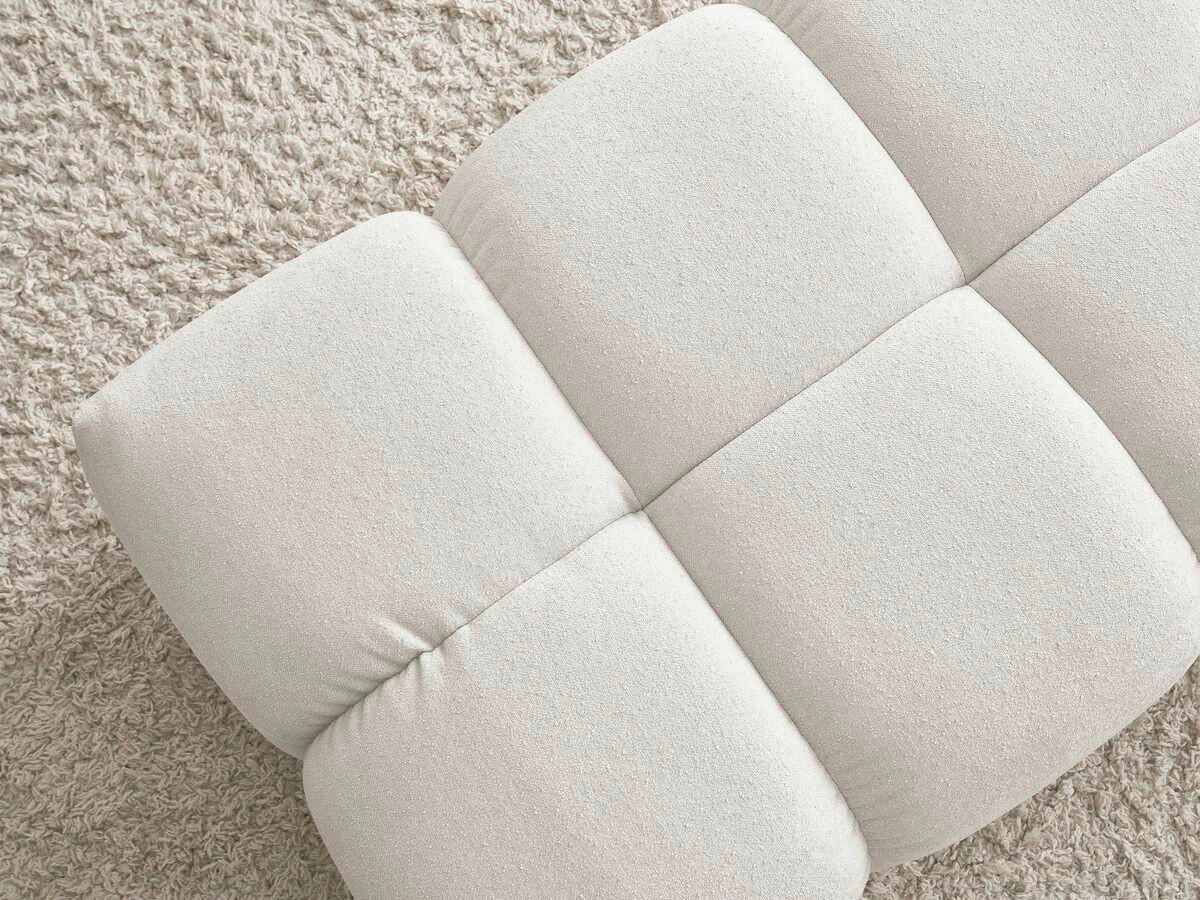 HOCKER EVEREST Struktur Weiß  - Schwarz/Weiß, MODERN, Kunststoff/Textil (140/70/40cm)