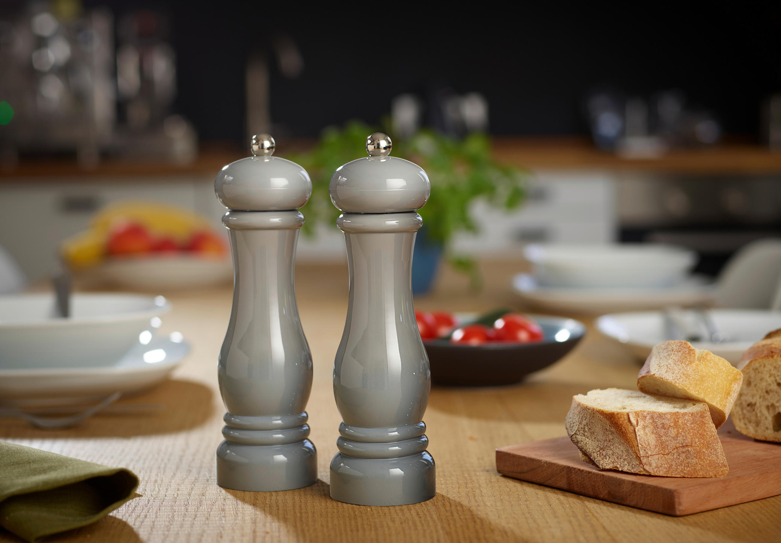 SALZ- UND PFEFFERMÜHLE  - Grau, Basics, Keramik/Kunststoff (6/21,5cm) - Echtwerk