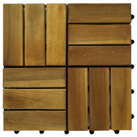 TERASOVÁ DLAŽDICE, hnědá, barvy akácie - hnědá/barvy akácie, Konvenční, dřevo/plast (30/30/2,4cm) - Ambia Garden