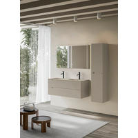 BADEZIMMER 3-teilig 120 cm  - Weiss/Seidengrau, Konventionell, Holzwerkstoff/Stein (120cm) - Belluti