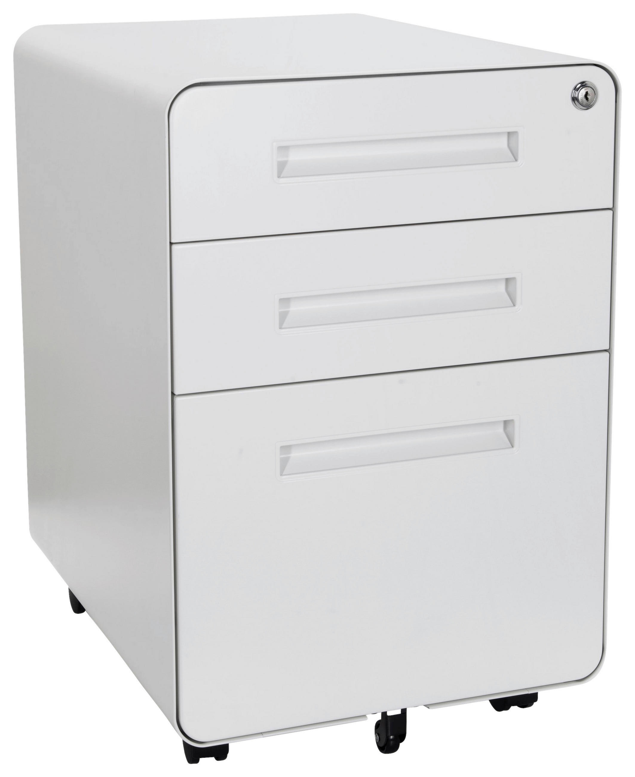 ROLLCONTAINER Weiß  - Weiß, MODERN, Kunststoff/Metall (40/60/50cm) - MID.YOU