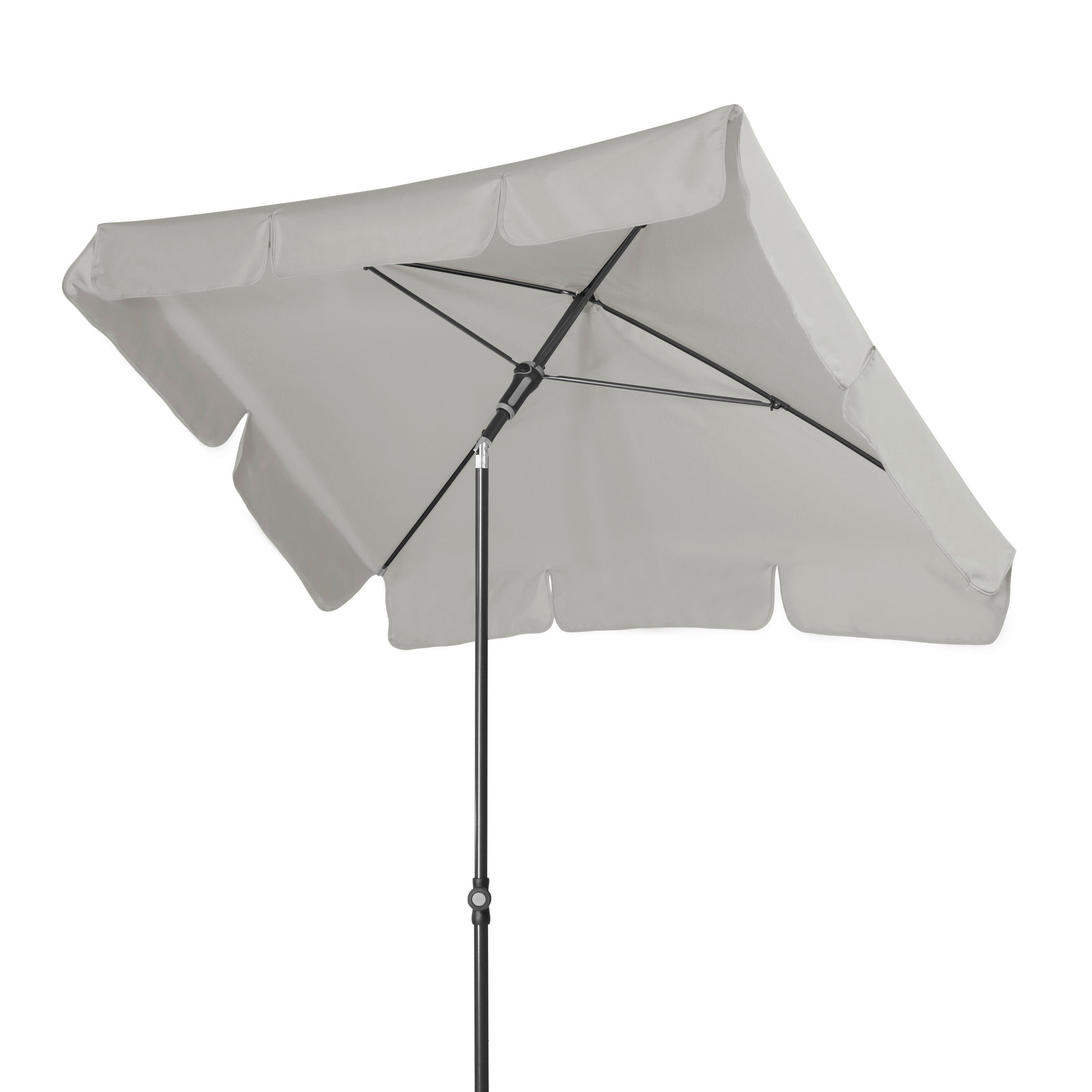 SONNENSCHIRM  185/120 cm  - Anthrazit/Hellgrau, Basics, Textil/Metall (185/120cm) - Doppler