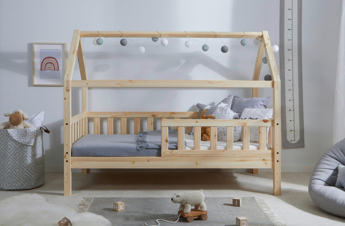 HAUSBETT 80/160 cm Naturfarben  - Naturfarben, Modern, Holz (80/160cm) - MID.YOU