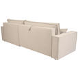 ECKSOFA inkl. Funktionen Beige Cord  - Beige/Schwarz, Design, Textil (267/141cm) - Xora