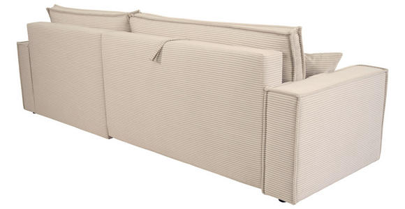 ECKSOFA inkl. Funktionen Beige Cord  - Beige/Schwarz, Design, Textil (267/141cm) - Xora