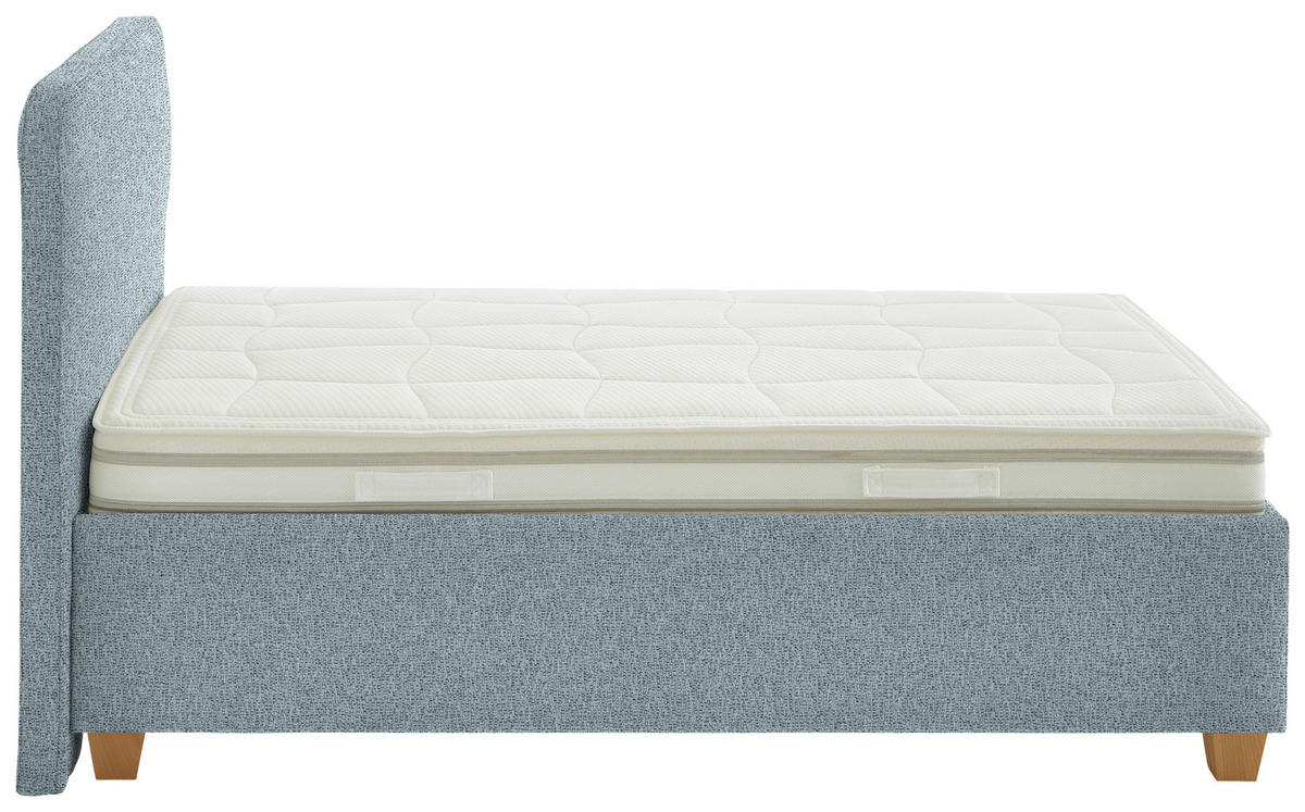 POLSTERBETT 120/200 cm  in Türkis  - Türkis/Weiss, Konventionell, Holz/Textil (120/200cm) - Beldomo - Sleep