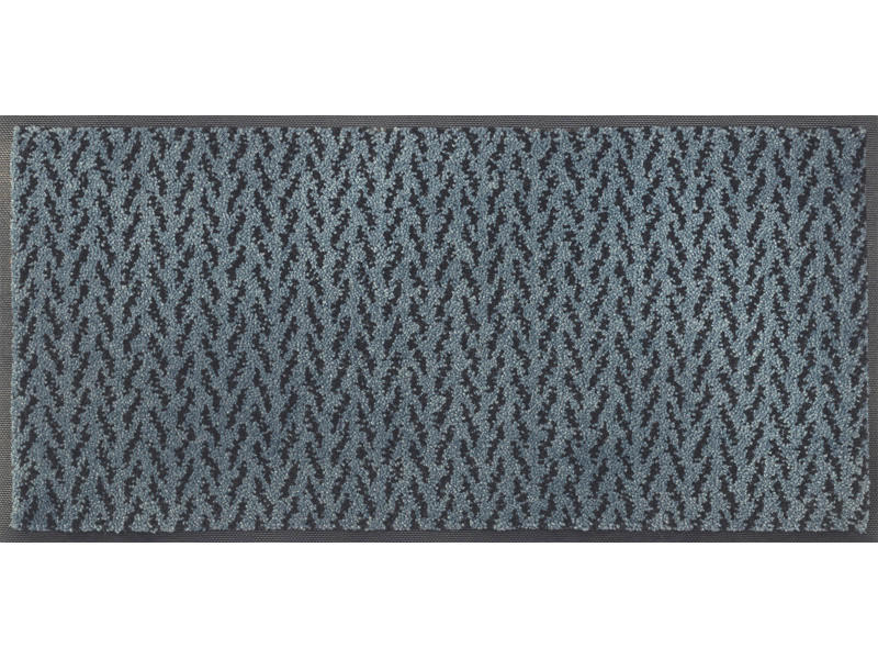 LÄUFER Duo Denim Anthrazit, Blaugrau  - Anthrazit/Blaugrau, Design, Kunststoff/Textil (35/75cm) - wash+dry