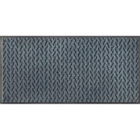 LÄUFER Duo Denim Anthrazit, Blaugrau  - Anthrazit/Blaugrau, Design, Kunststoff/Textil (35/75cm) - wash+dry