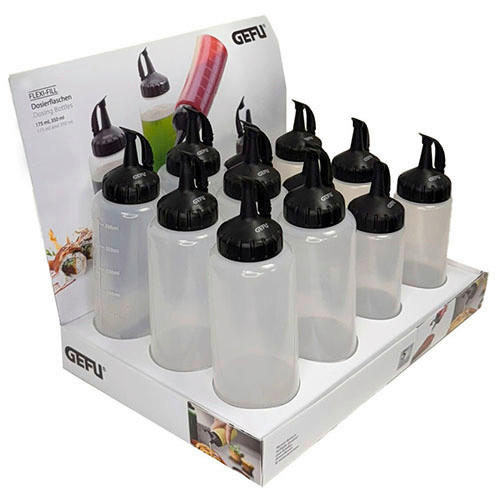 FLAŠICA ZA ULJE/SIRĆE  plastika  - providno/crna, Osnovno, plastika (30/21/25cm) - Gefu