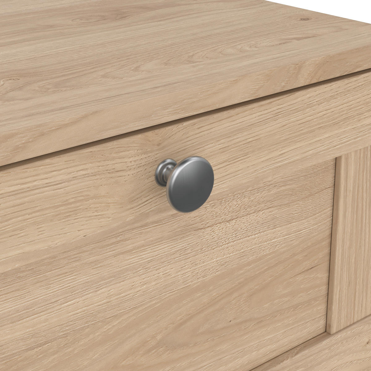 NACHTSCHRANK 40,2/51,2/36 cm  - Eichefarben/Silberfarben, MODERN, Holzwerkstoff/Metall (40,2/51,2/36cm) - MID.YOU