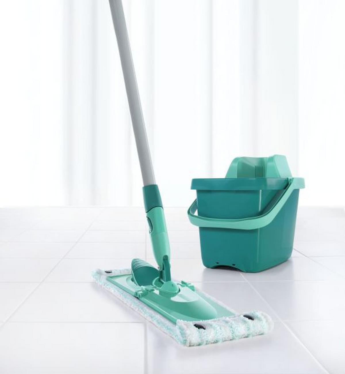 SADA NA ČISTENIE PODLAH - strieborná/tyrkysová, Konventionell, textil/plast (12l) - Leifheit