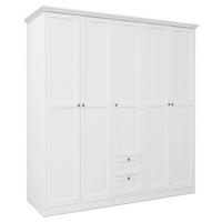 SKRIŇA S OTOČNÝMI DVERAMI, biela, 190/200/67 cm - biela/strieborná, Lifestyle, kov/kompozitné drevo (190/200/67cm) - MID.YOU