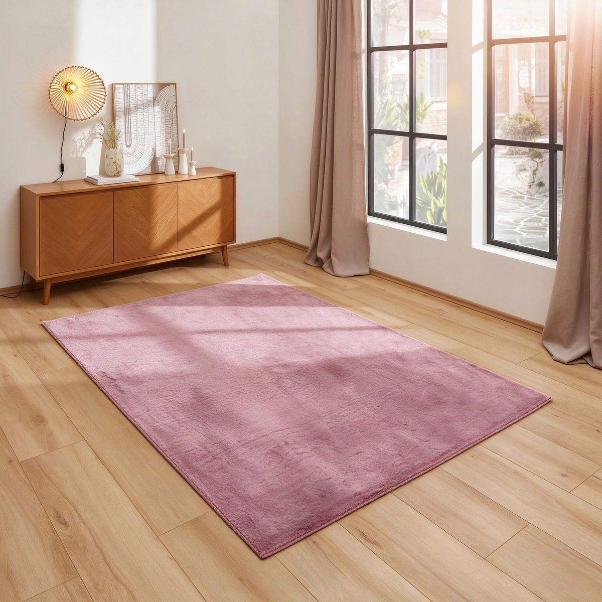 FELLTEPPICH 120/160 cm BHV0724  - Bordeaux, Konventionell, Textil (120/160cm) - Boxxx