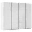 SCHWEBETÜRENSCHRANK 271/223/68 cm 4-türig Weiß  - Chromfarben/Weiß, KONVENTIONELL, Glas/Holzwerkstoff (271/223/68cm) - Novel