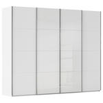 SCHWEBETÜRENSCHRANK 271/223/68 cm 4-türig Weiß  - Chromfarben/Weiß, KONVENTIONELL, Glas/Holzwerkstoff (271/223/68cm) - Novel