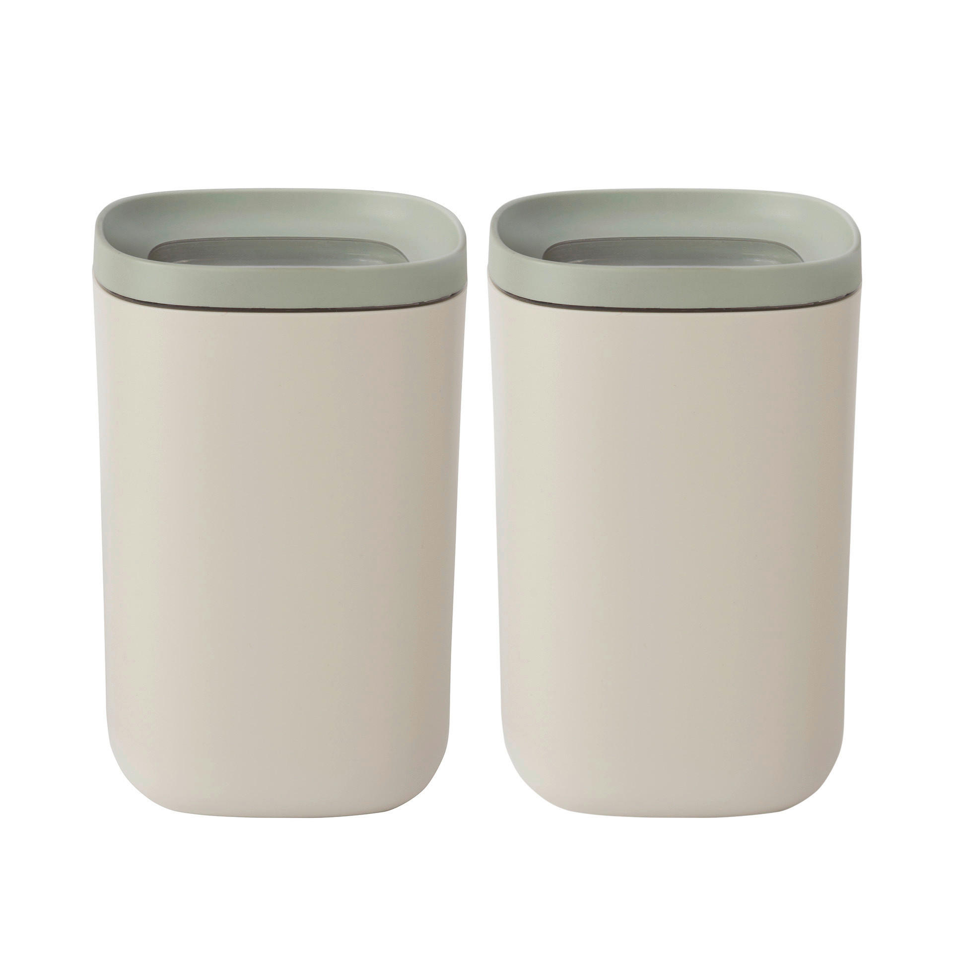 FRISCHHALTEDOSENSET  - Creme/Grün, Basics, Kunststoff (11/11/17cm) - BergHOFF