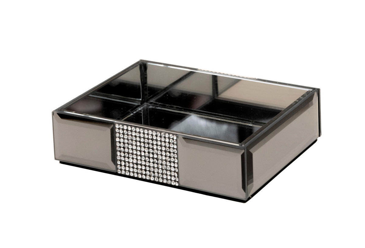 SZAPPANTARTÓ üveg  - szürke, Basics, üveg (8,5/3,3/11,5cm) - Sadena