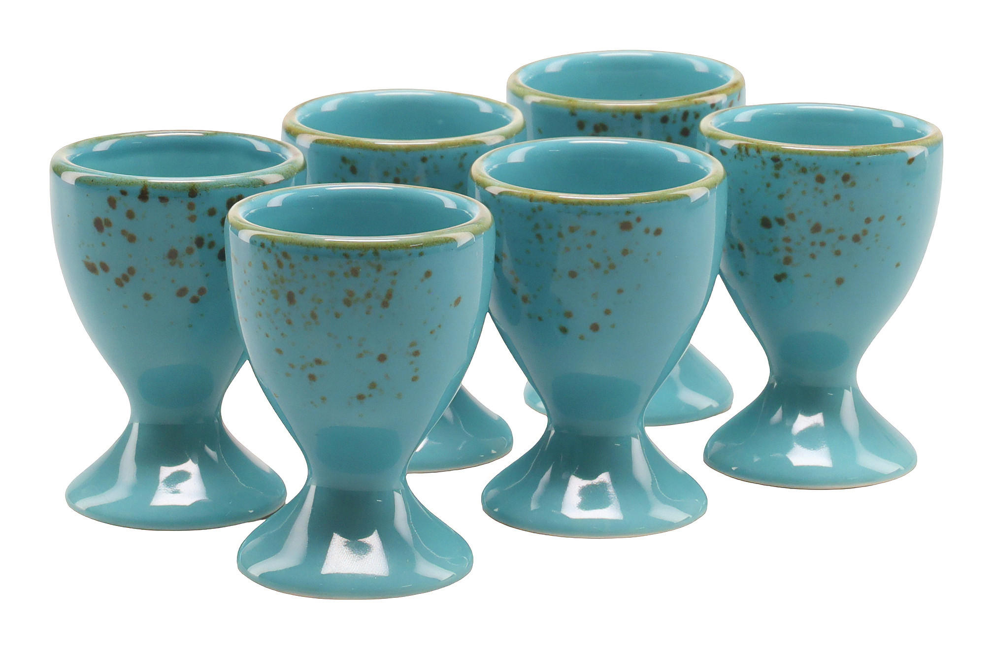 EIERBECHERSET Keramik  - Türkis, Trend, Keramik (5,5cm) - Creatable