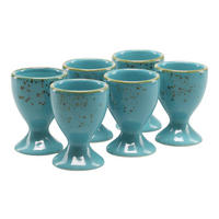 EIERBECHERSET Keramik  - Türkis, Trend, Keramik (5,5cm) - Creatable