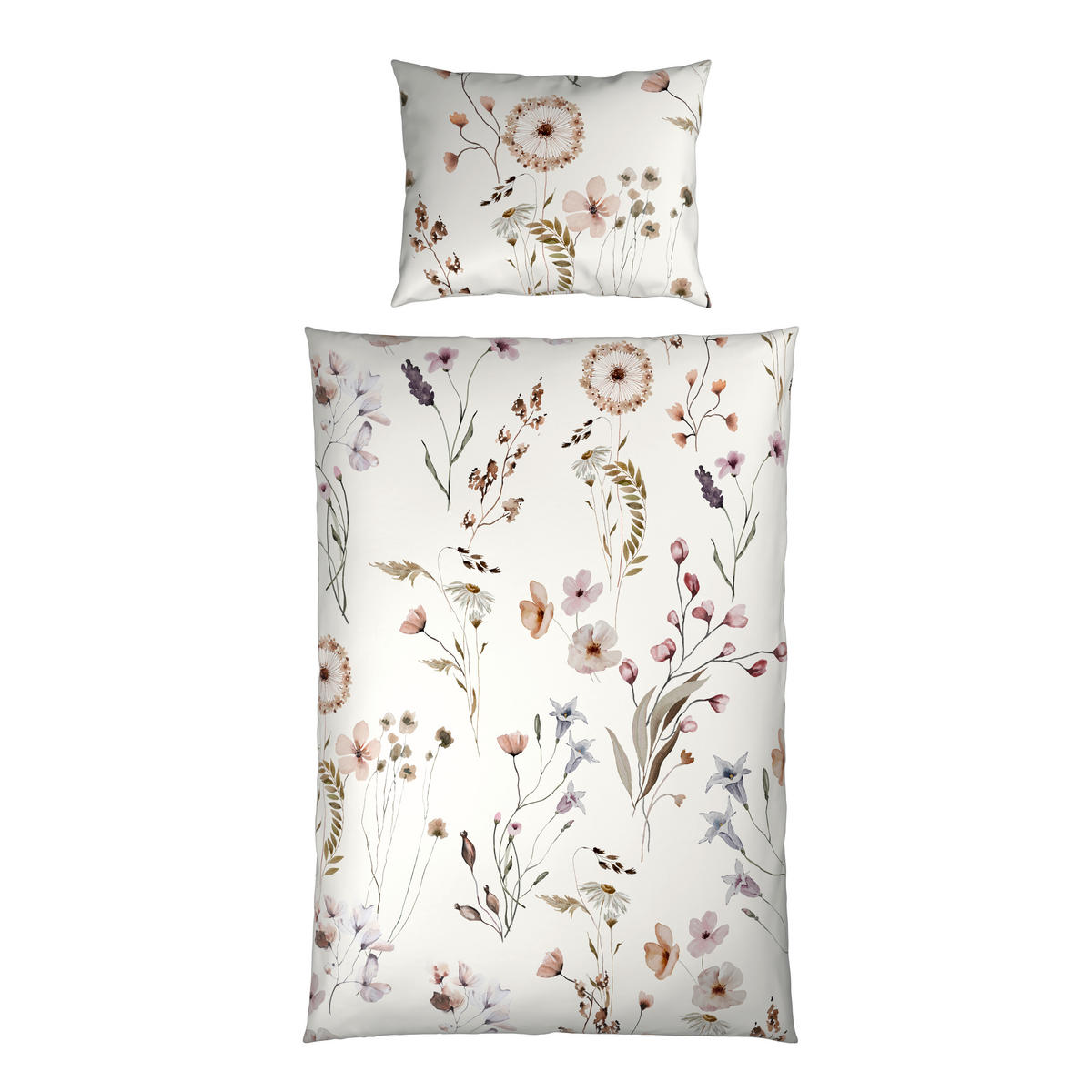 WENDEBETTWÄSCHE Mavie Satin 140/200 cm  - Naturfarben, KONVENTIONELL, Textil (140/200cm) - Esposa