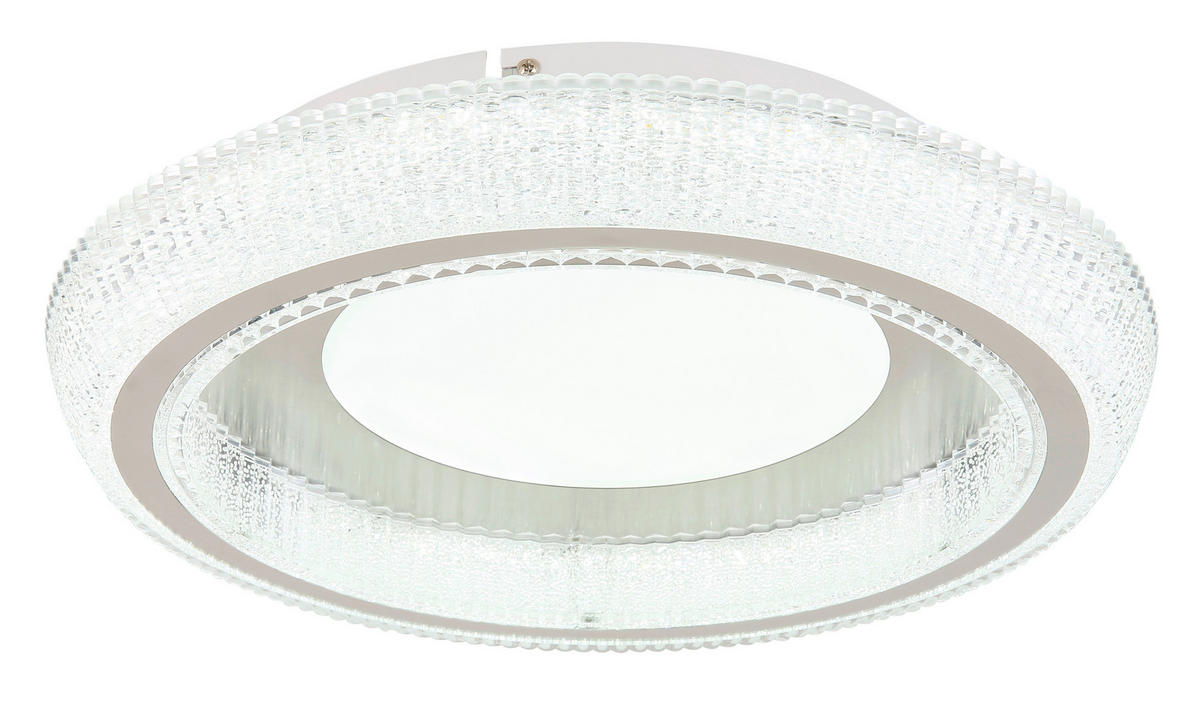 LED-DECKENLEUCHTE 36 W  40/8,5 cm    - Klar/Weiss, Design, Kunststoff/Metall (40/8,5cm) - Globo