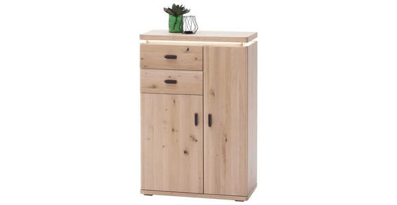 GARDEROBE 4-teilig  in 155/204/38 cm  - Eichefarben, Natur, Holz/Holzwerkstoff (155/204/38cm) - Linea Natura