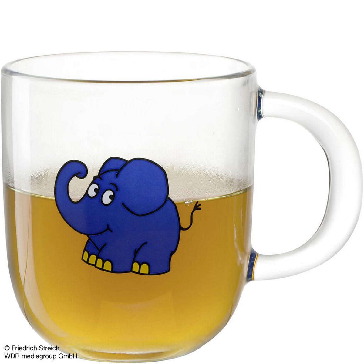 TASSE BAMBINI   400 ml  - Blau/Transparent, KONVENTIONELL, Glas (8,7/14/15cm) - Leonardo