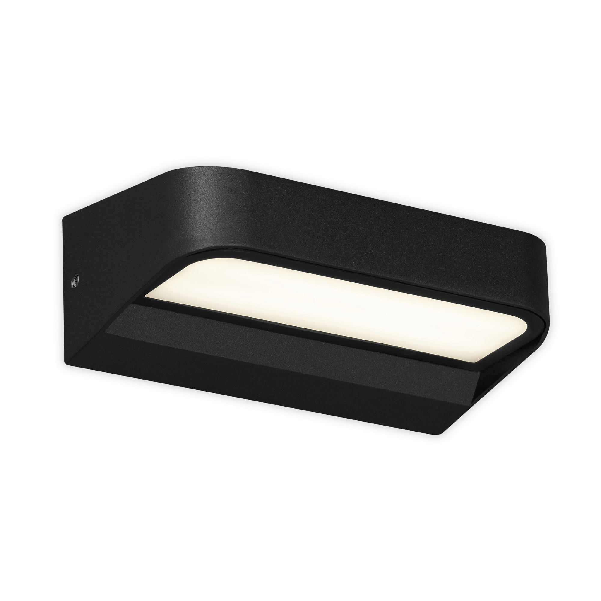 KÜLTÉRI FALILÁMPA - fekete, Basics, műanyag/fém (14,2/8,3/5,2cm)