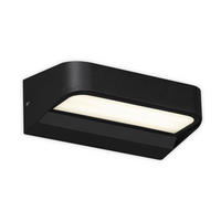 KÜLTÉRI FALILÁMPA - fekete, Basics, műanyag/fém (14,2/8,3/5,2cm)