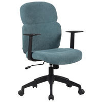 OTOČNÁ ŽIDLE, tkaná látka, modrá, černá - modrá/černá, Design, textil/plast (60/93,5-101/57cm) - Modante
